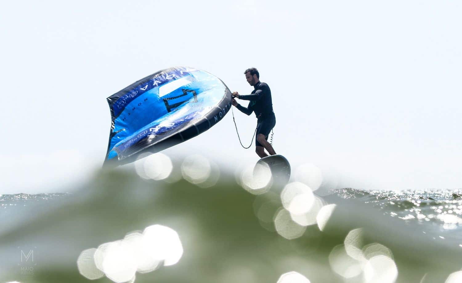 Wingfoil en action sur la lagune de Dakhla