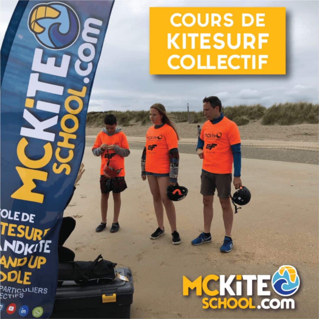 Petit groupe lors d’un cours collectif MC Kiteschool